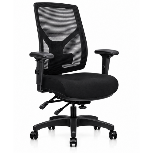 Gust Mesh Back Chair with adjustable arms + Duel Monitor arm combo
