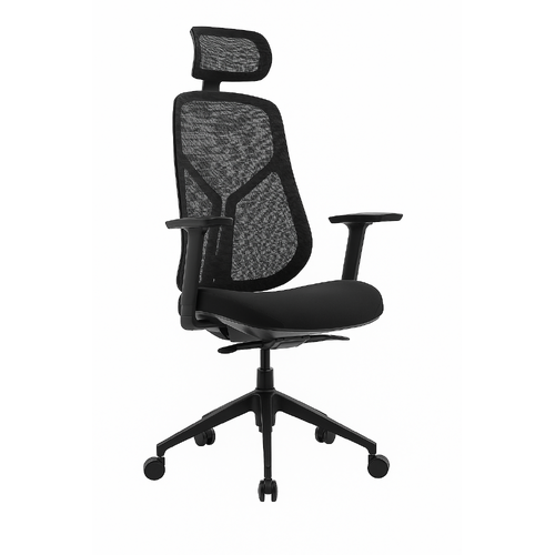 Bragg Chair in Black Fabric