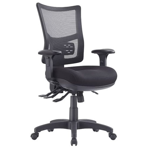 Brent Task Chair with Arms in Metro Black Fabric