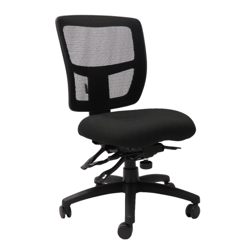 Ergo Task Heavy Duty Mesh Operator Chair in Black Fabric