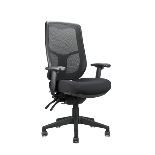 Merida High Back Chair in Black Fabric