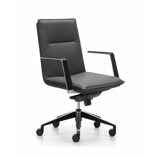 Mirage Executive Medium Back - Black Leather