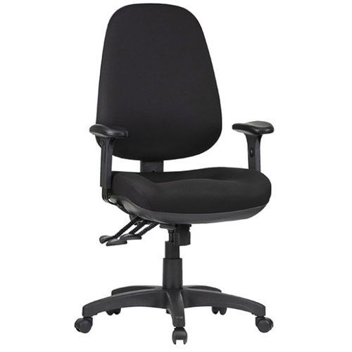 TR600 Task Chair with Arms in Metro Black Fabric