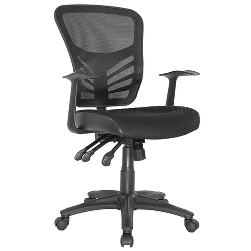 Yarra Task Mesh Chair in Black Fabric